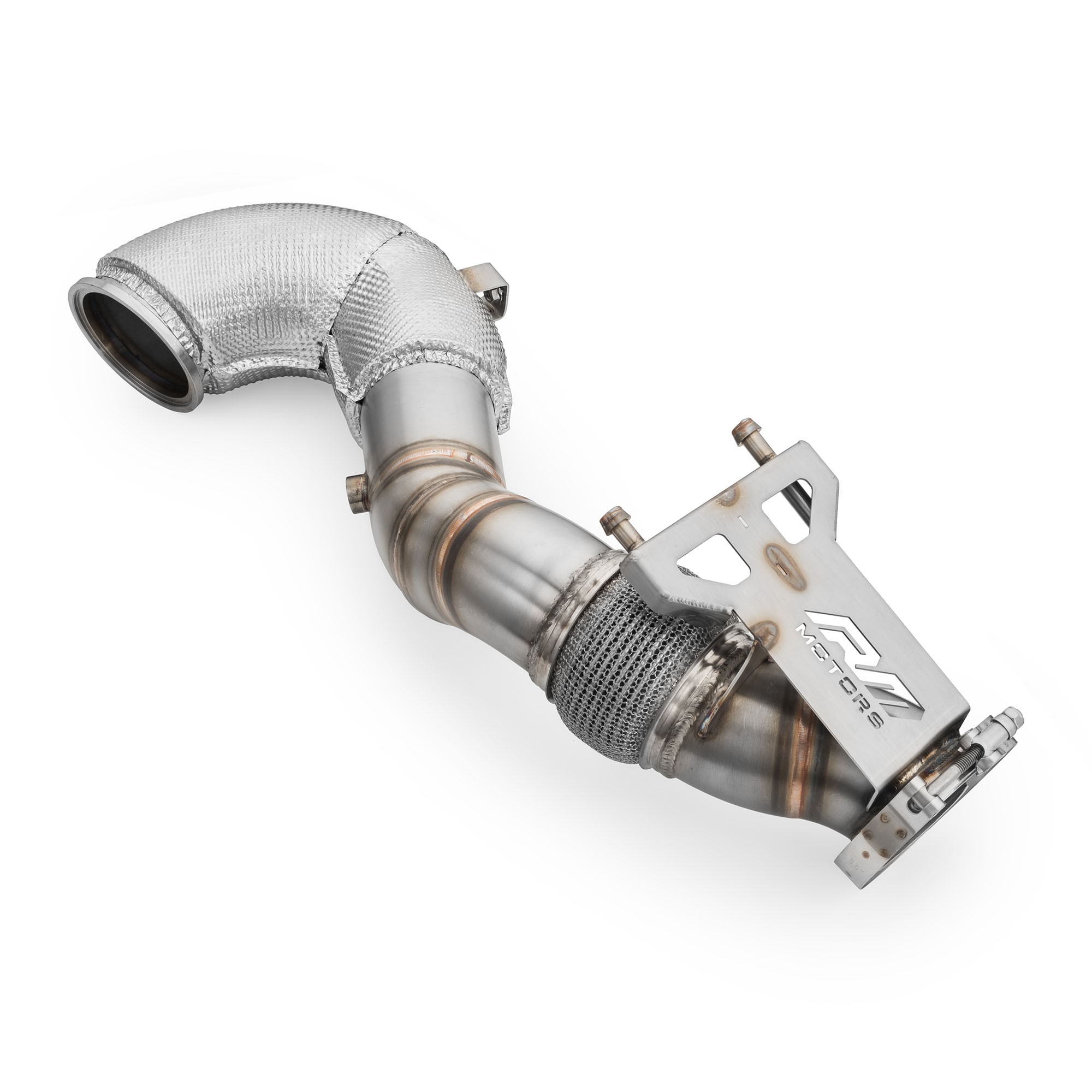 AUDI TTRS 2.5 TFSI Downpipe mit Hitzeschild und Katalysatoren - RM Motors  Katalysator OBD